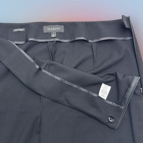 TALBOTS Women’s 14 Black HOLLYWOOD Dress Pant - Picture 4 of 4
